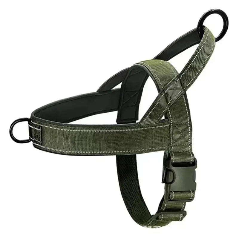 Lightweight Nylon No-Pull Adjustable Straps Dog Harness - Chafe-Resistant, Secure Control, Quick Release Pet Vest with Reflective Accessory for Daily Walks, Camping (Solid, S/M Sizes, Fits Multiple Breeds)