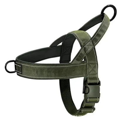 Lightweight Nylon No-Pull Adjustable Straps Dog Harness - Chafe-Resistant, Secure Control, Quick Release Pet Vest with Reflective Accessory for Daily Walks, Camping (Solid, S/M Sizes, Fits Multiple Breeds)