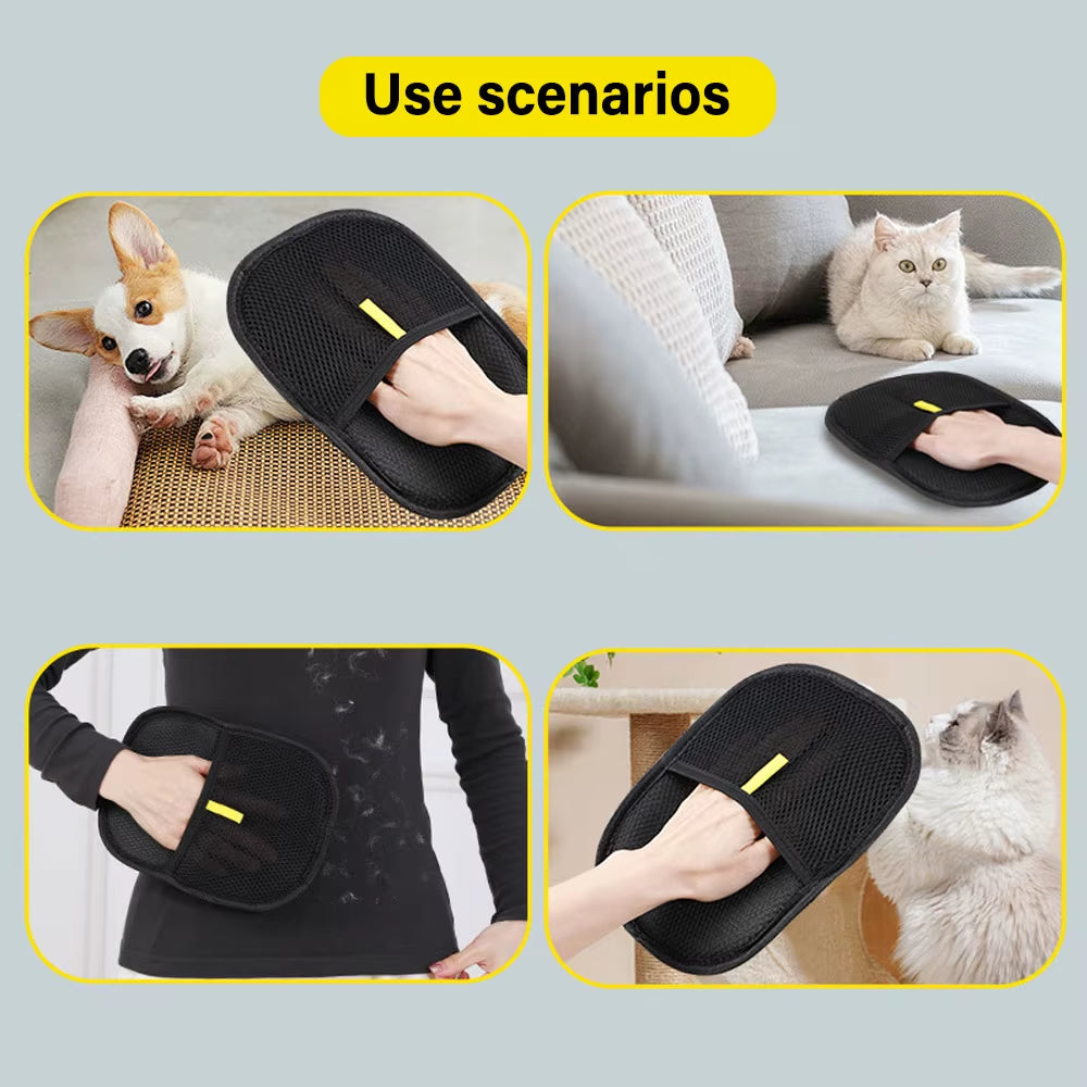Pet Toilet Gloves, Anti-Static Pet Hair Removal Brush, Dog and Cat Hair Removal Brush from Sofa, Carpet, Clothing, Tool Supplies