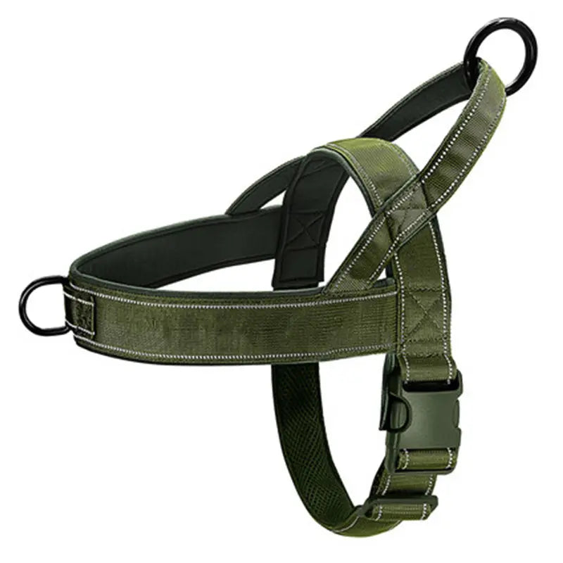 Lightweight Nylon No-Pull Adjustable Straps Dog Harness - Chafe-Resistant, Secure Control, Quick Release Pet Vest with Reflective Accessory for Daily Walks, Camping (Solid, S/M Sizes, Fits Multiple Breeds)