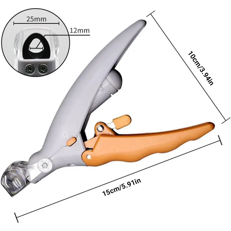 Pet Nail Clipper with LED Light & 5X Magnification, Safe Nail Trimmer for Dogs Cats, Bright LED for Clear Nail View, Professional Pet Grooming Accessory for At-Home Pet Nail Care