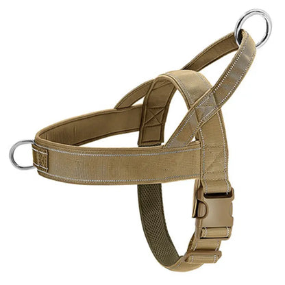 Lightweight Nylon No-Pull Adjustable Straps Dog Harness - Chafe-Resistant, Secure Control, Quick Release Pet Vest with Reflective Accessory for Daily Walks, Camping (Solid, S/M Sizes, Fits Multiple Breeds)