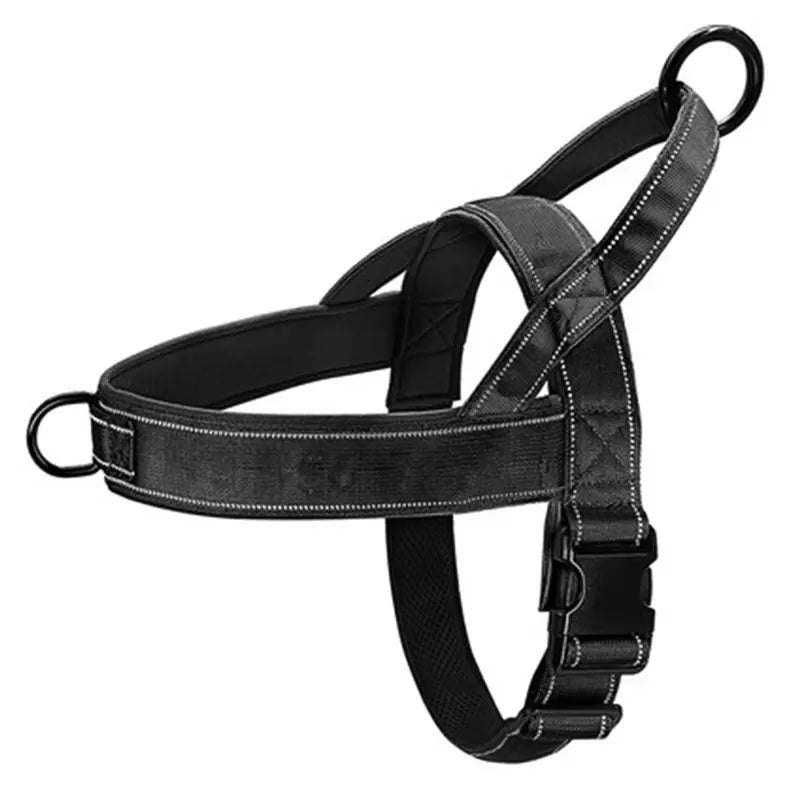 Lightweight Nylon No-Pull Adjustable Straps Dog Harness - Chafe-Resistant, Secure Control, Quick Release Pet Vest with Reflective Accessory for Daily Walks, Camping (Solid, S/M Sizes, Fits Multiple Breeds)