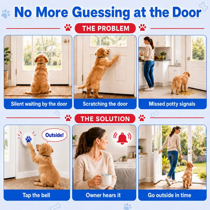 Chunhee Dog Potty Training Doorbell Kit - Chew-Proof, 36 Custom Sounds, 0-115Db Adjustable Volume, Touch Button, Potty Alert, Indoor & Outdoor Pet Supplies That Reduces Accidents