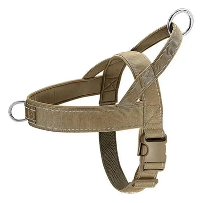 Lightweight Nylon No-Pull Adjustable Straps Dog Harness - Chafe-Resistant, Secure Control, Quick Release Pet Vest with Reflective Accessory for Daily Walks, Camping (Solid, S/M Sizes, Fits Multiple Breeds)
